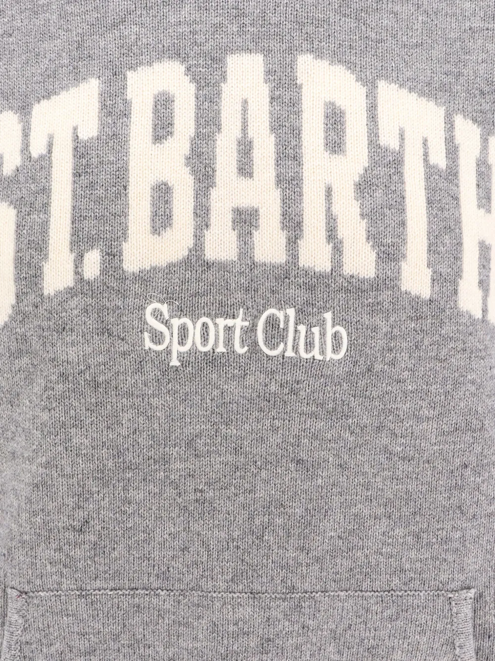 Mc2 Saint Barth Hooded Wool Blend Sweater In Gray