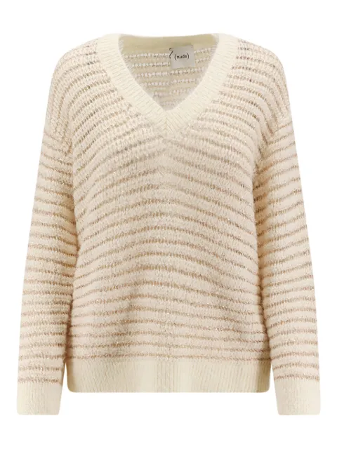 Nude V-neck sweater