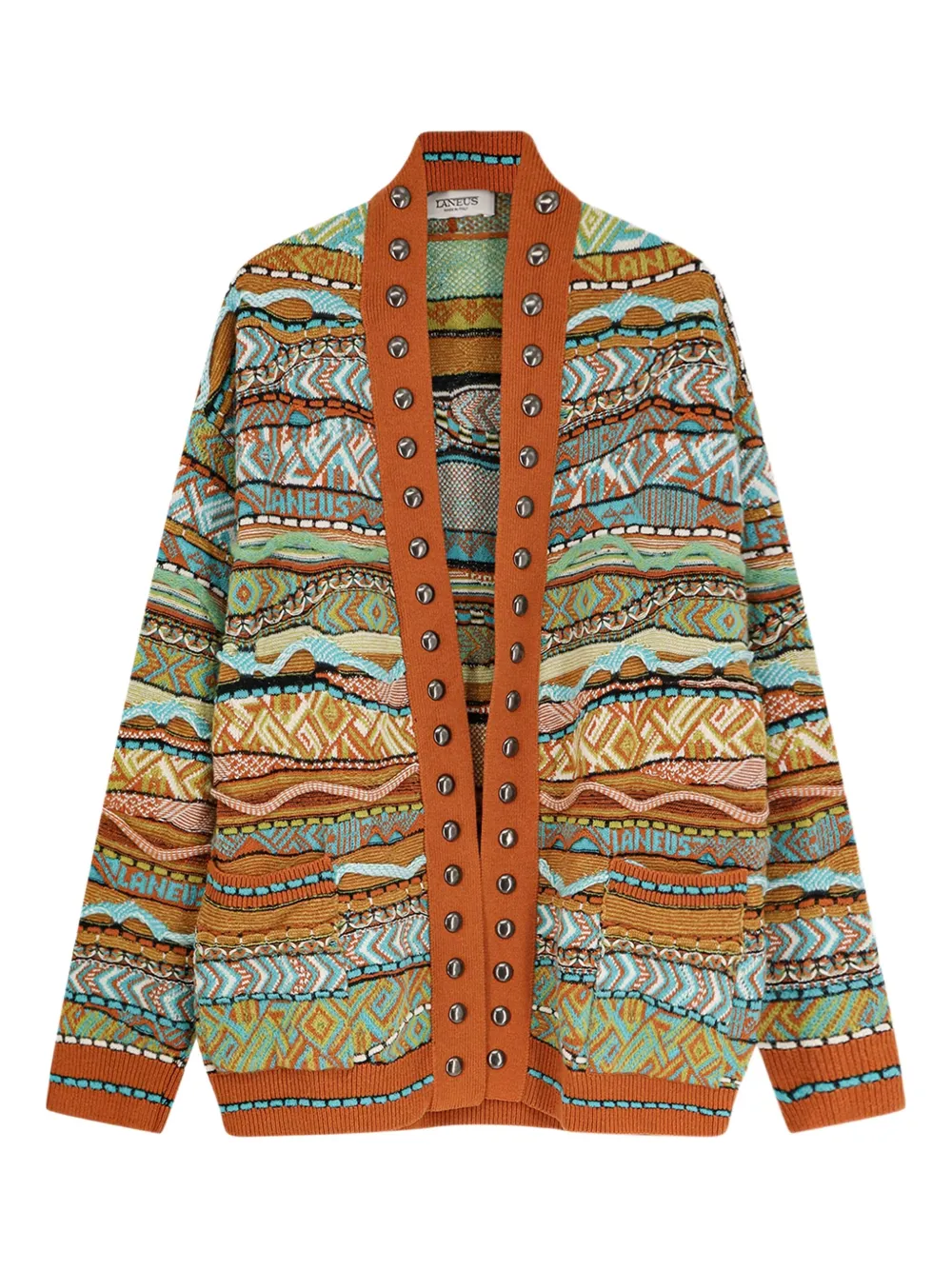 Laneus open-front patterned cardigan | Brown | Image 1