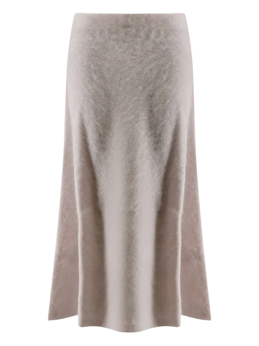 Nude elastic-waistband midi skirt - Toni neutri