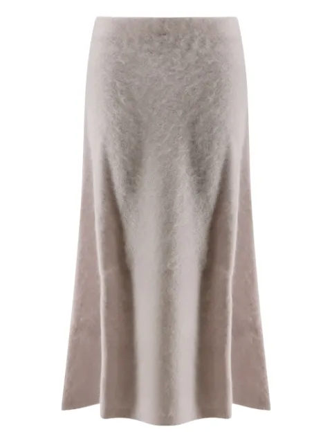 Nude Midirock mit elastischem Bund