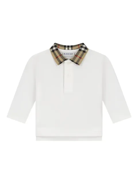Burberry Kids check-collar polo shirt