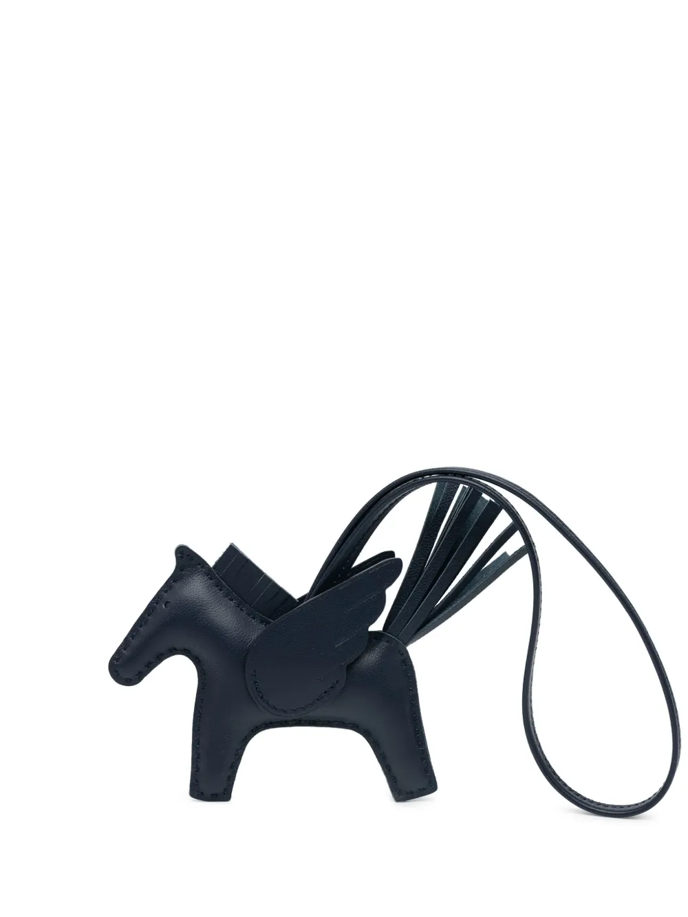 Hermès Pre-Owned 2024 Milo Lambskin and Swift Grigri Rodeo Pegase Bag Charm PM key chain | Blue | Image 1