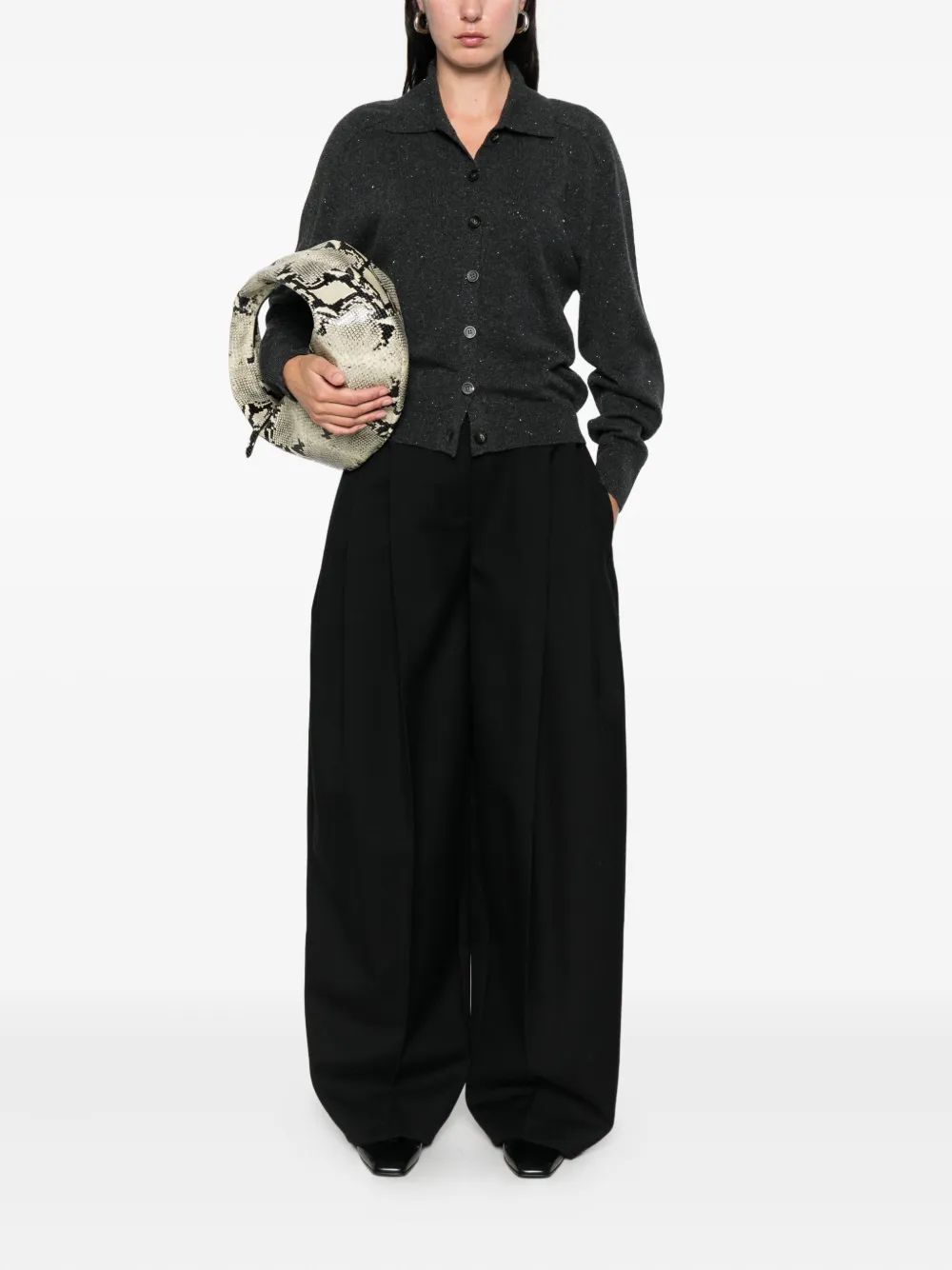 Peserico Vest met polokraag Grijs