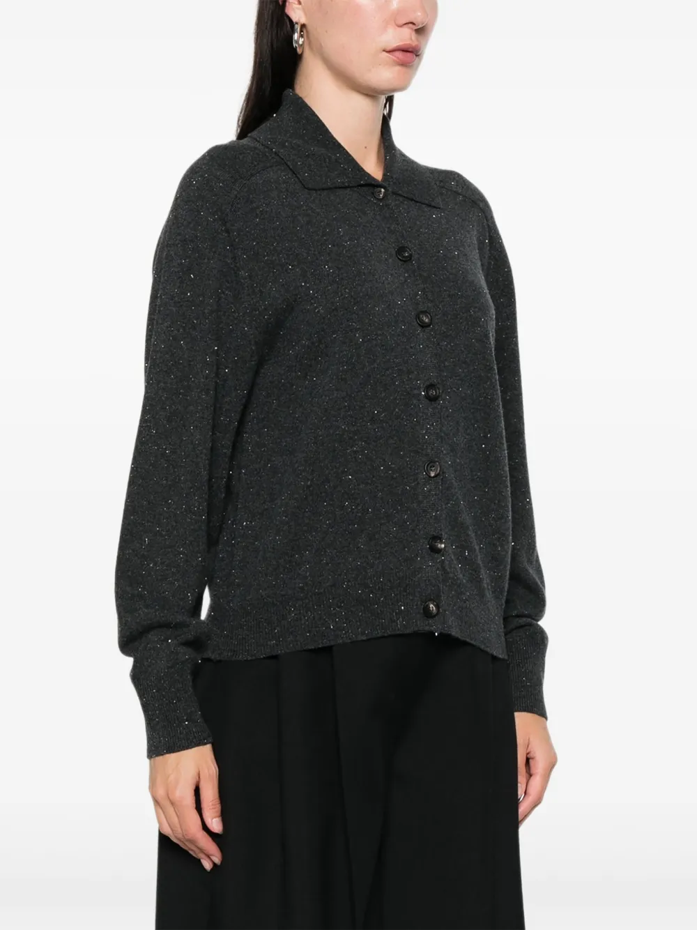 Peserico Vest met polokraag Grijs