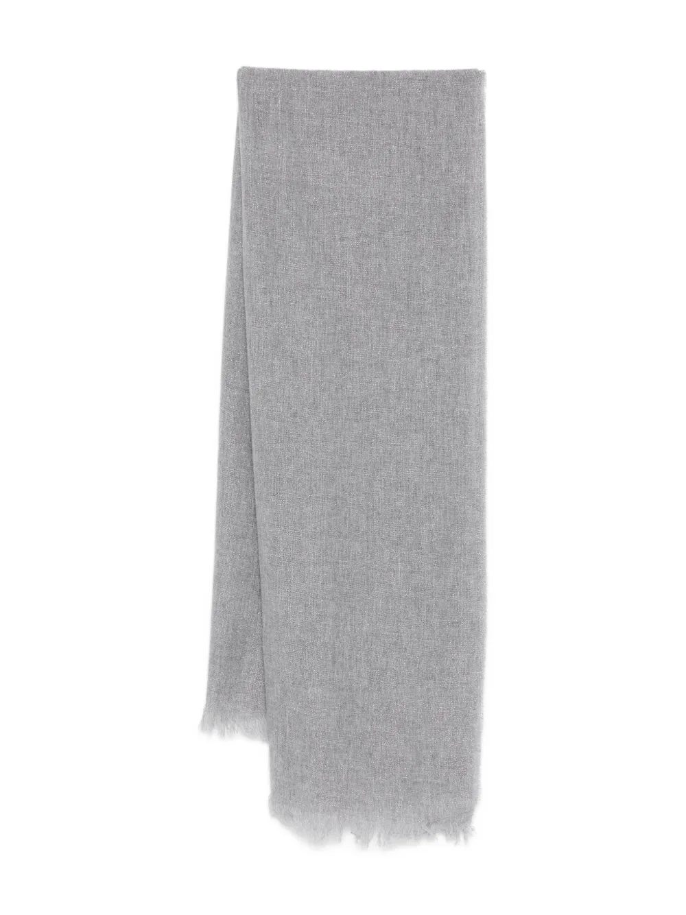 Peserico Fringed Scarf In Gray