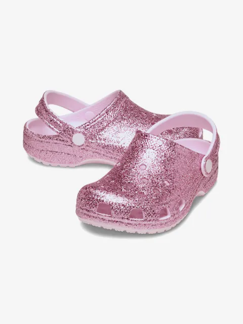 Crocs قبقاب 'كلاسيك' جليتر بنعل سميك