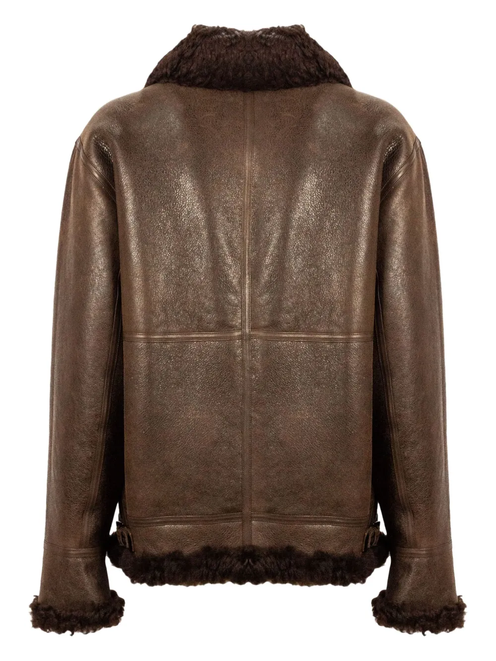 P.A.R.O.S.H. Jack met lammy kraag en rits Bruin