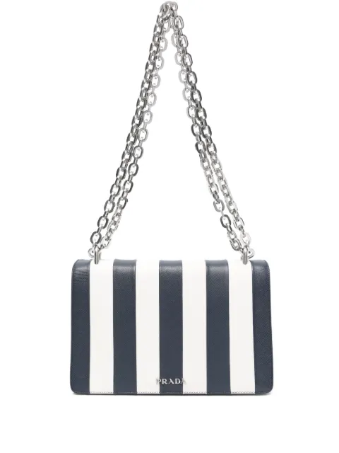 Prada Pre-Owned 2010s striped-pattern chain-strap bag