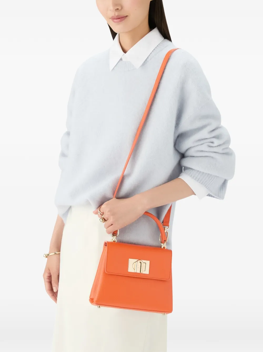 Furla 1927 leren shopper Oranje