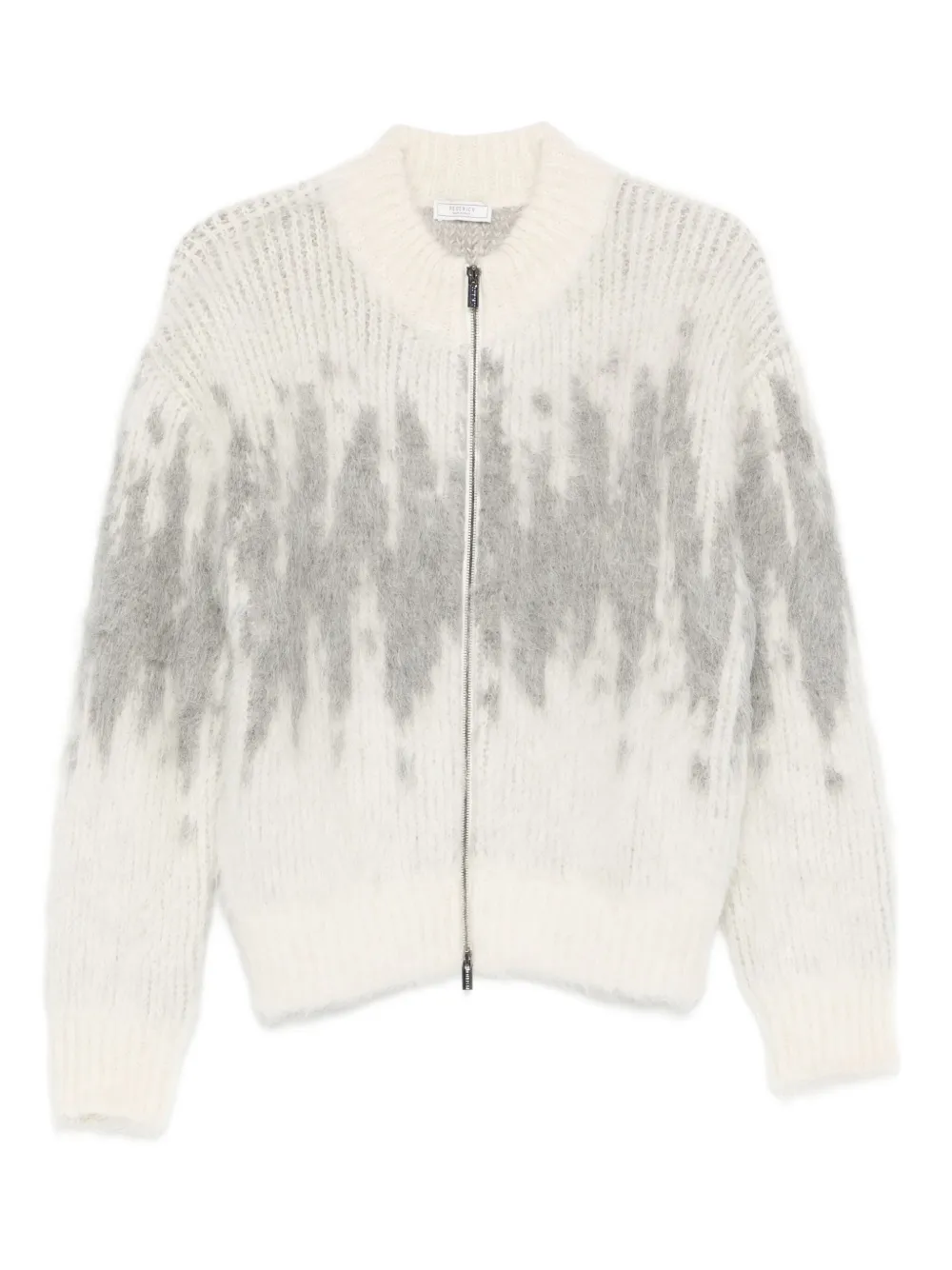 Peserico zip pattern cardigan | Grey | Image 1