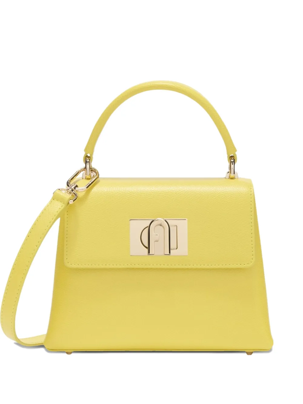 Furla Mini 1927 arch closure leather tote bag - Giallo