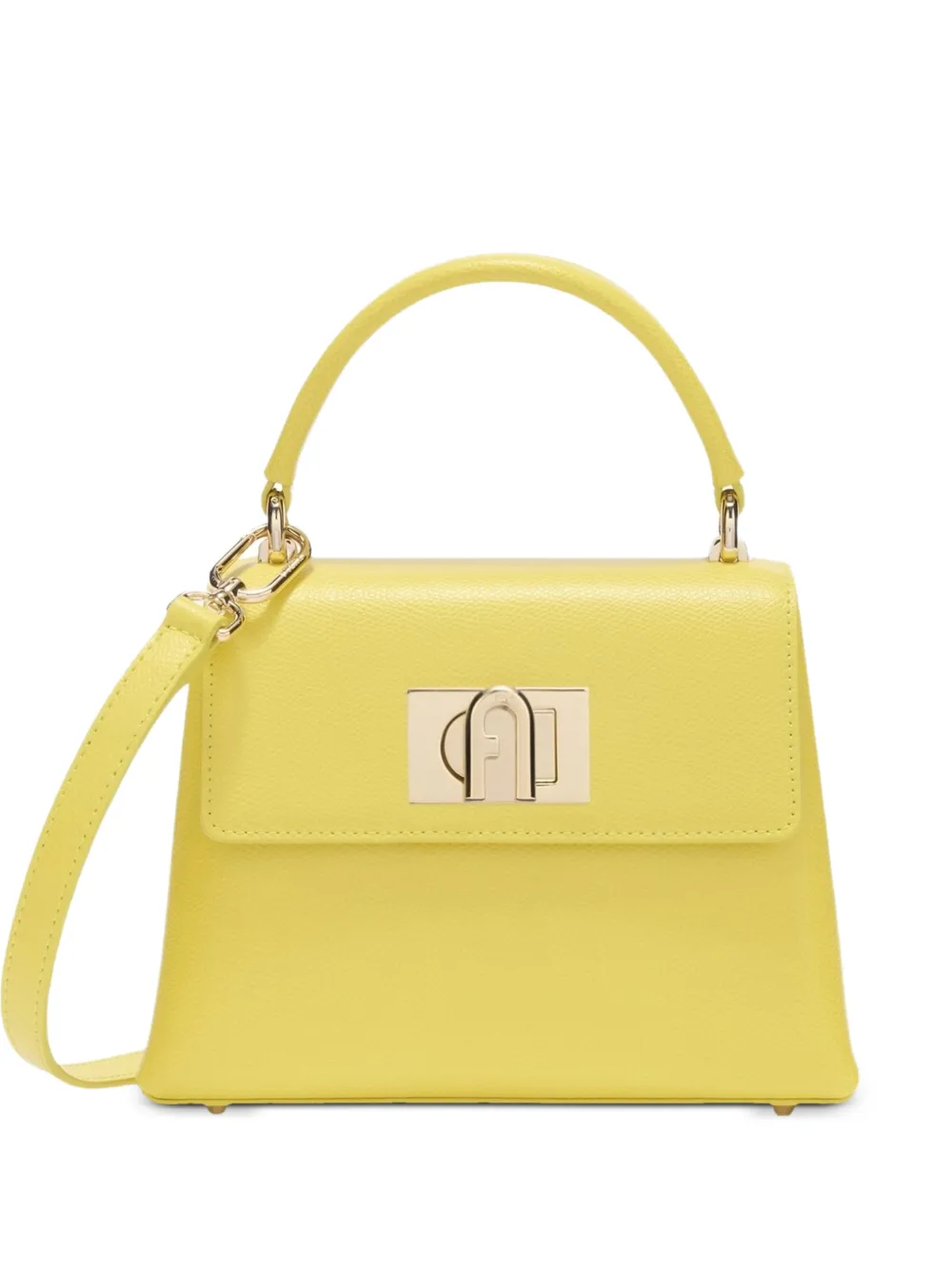 Furla Mini 1927 arch closure leather tote bag - Giallo