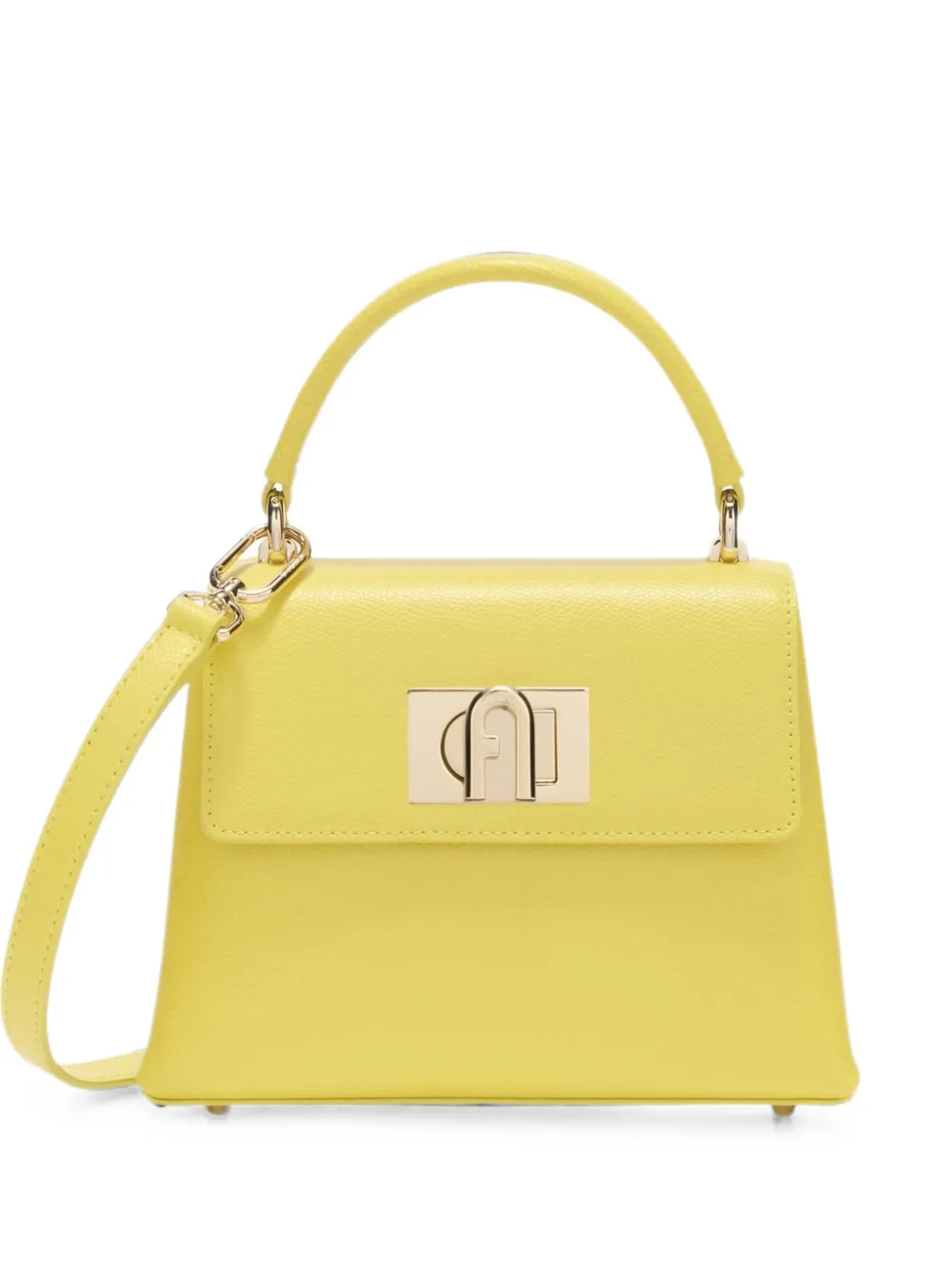 Furla Mini 1927 arch closure leather tote bag - Yellow