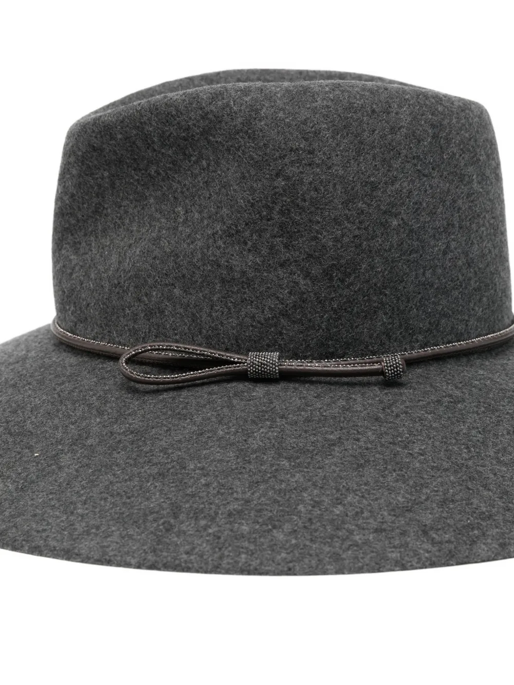 Peserico Bow Detail Hat In Gray