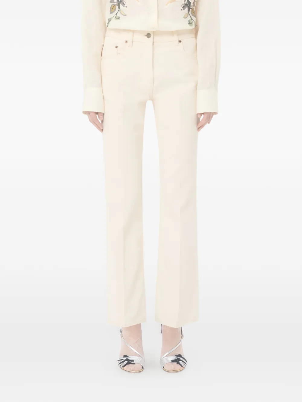  Valentino Garavani V-detail Jeans - Neutrals 