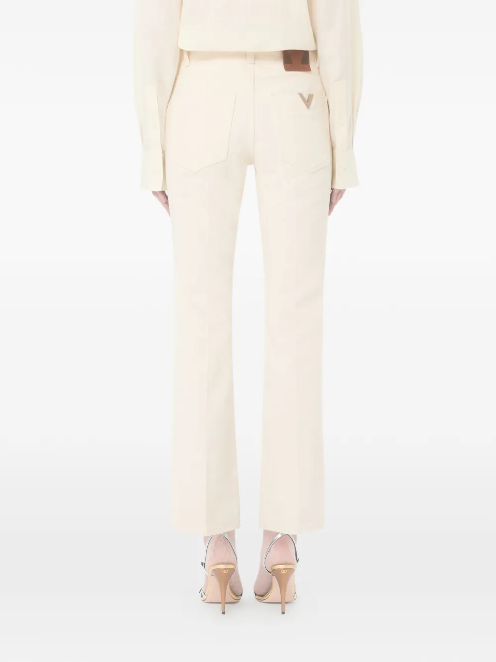 Valentino Garavani Jeans met V-detail Beige