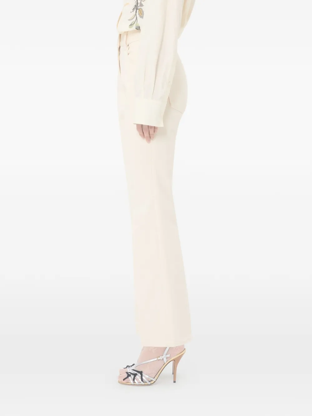 Valentino Garavani Jeans met V-detail Beige