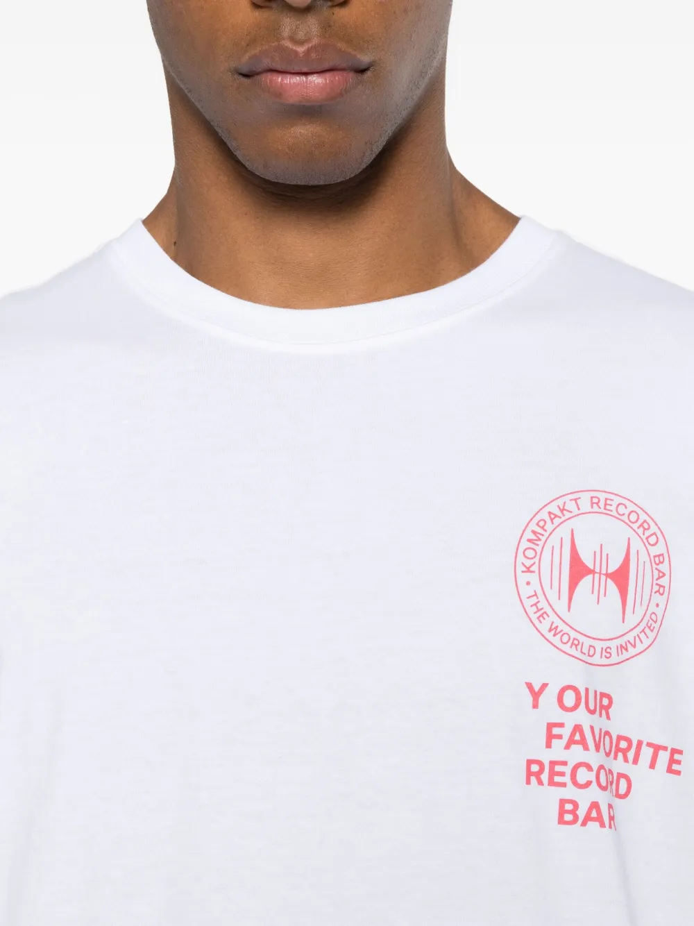 Kompakt Record Bar Graphic T-shirt In White