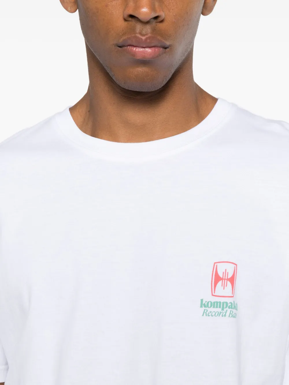 Kompakt Record Bar Logo T-shirt In White