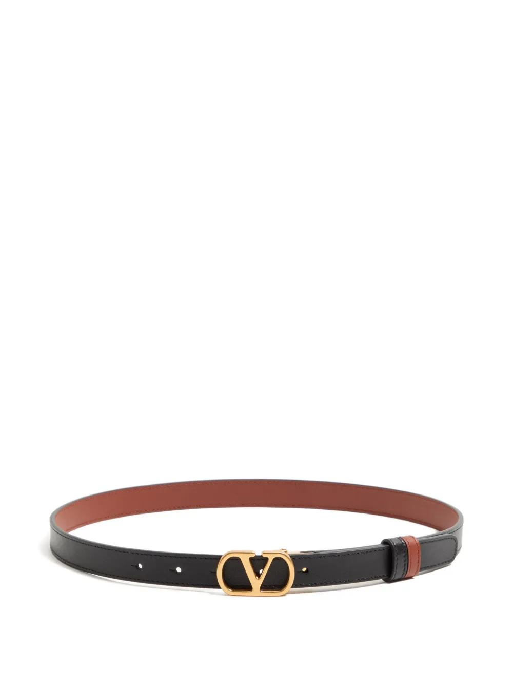 Valentino Garavani V-logo signature reversible belt - Nero