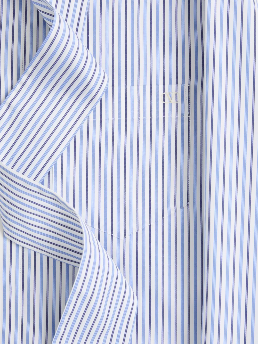striped-pattern cotton shirt
