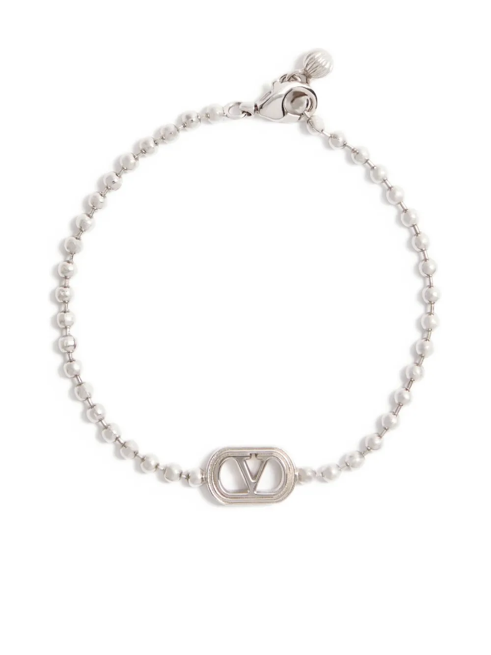 Valentino Garavani Bracciale Ovalette con logo - Argento