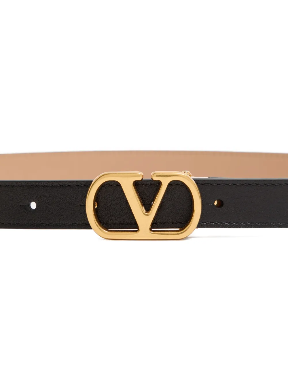 Valentino Garavani logo-buckle reversible belt - Zwart