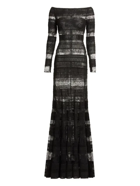 Elie Saab long-sleeve lace maxi dress