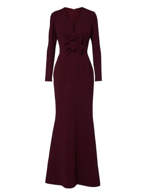 Elie Saab Cady bow V-neck dress