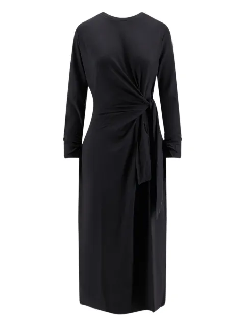 BOSS crew-neck long-sleeves midi dress