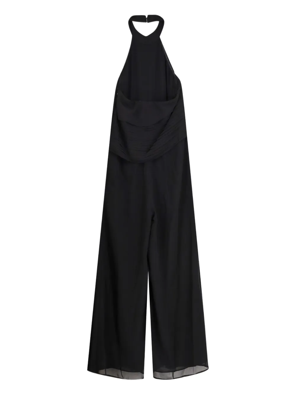 BOSS Dellana pleated halterneck jumpsuit - Zwart