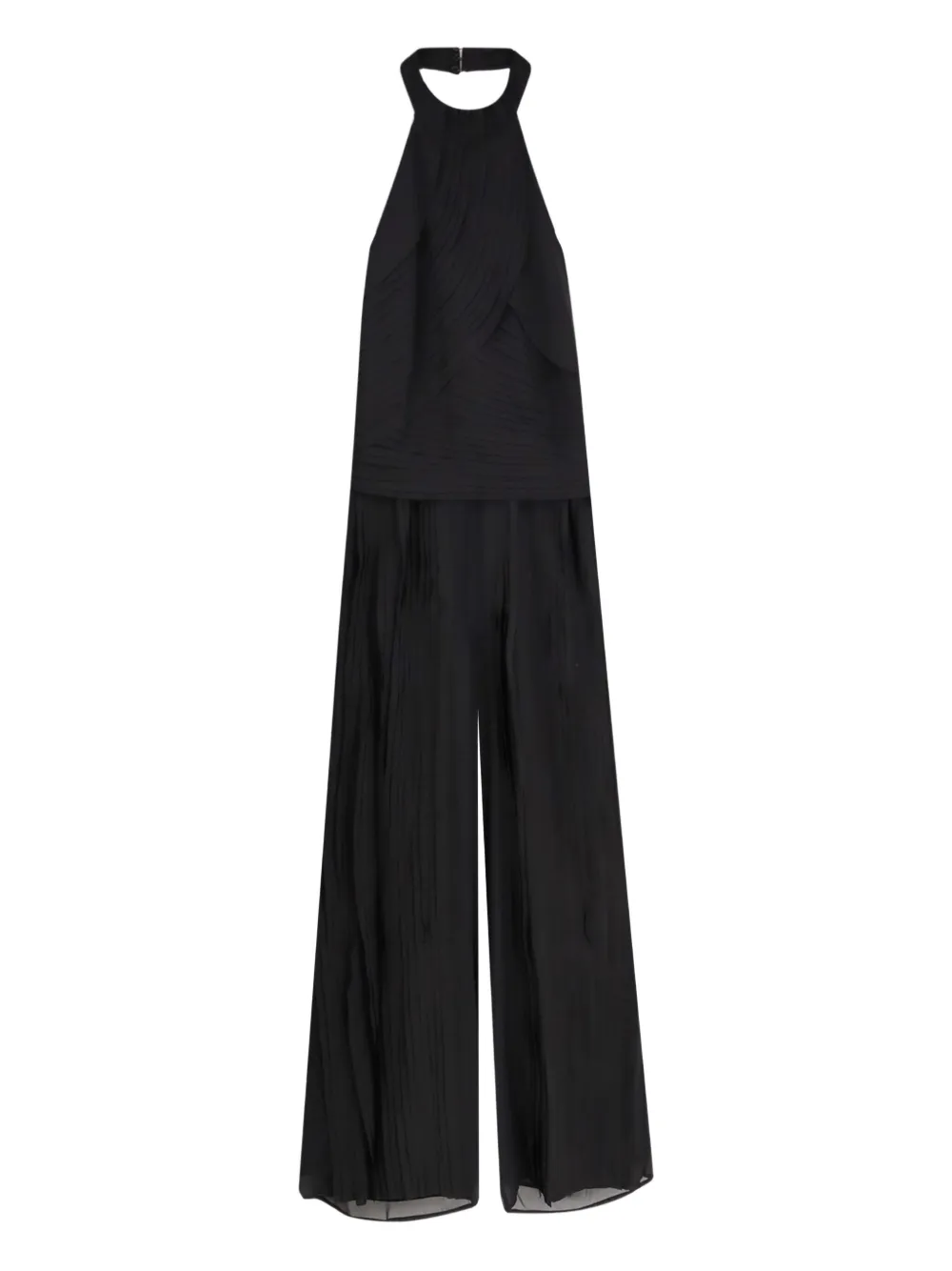 Hugo Boss Dellana Pleated Halterneck Jumpsuit In Multi