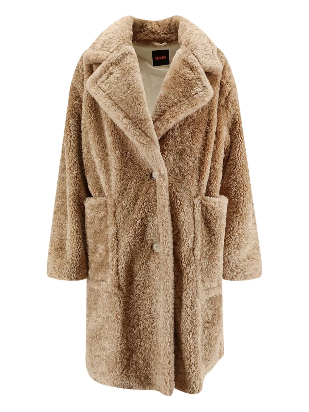 BOSS button-front faux-fur coat | Neutrals | Image 1