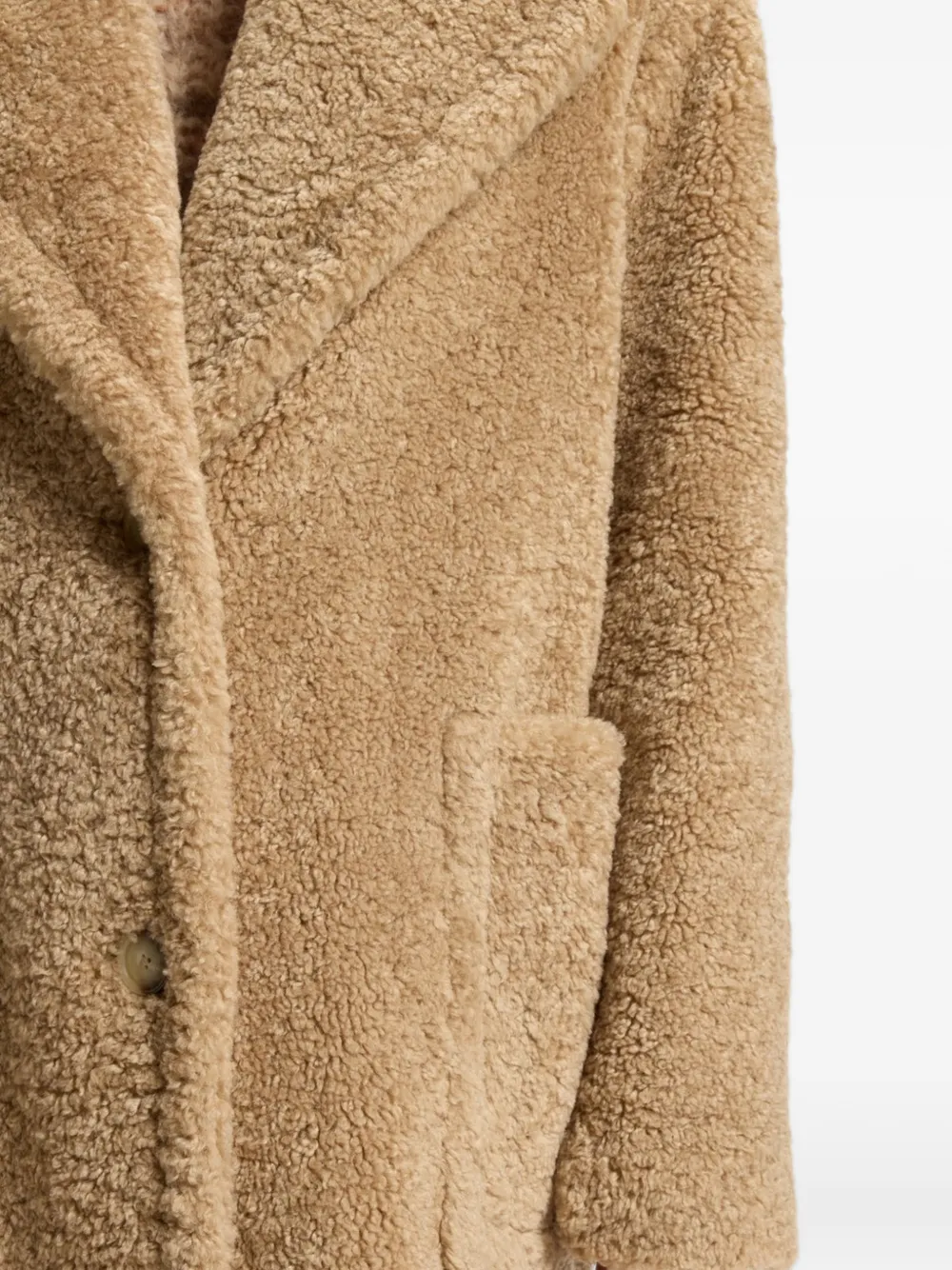 BOSS Jas van imitatiebont Beige