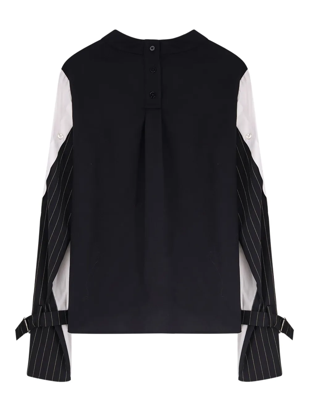 Ixos Pinstripe Buckle Shirt In Black