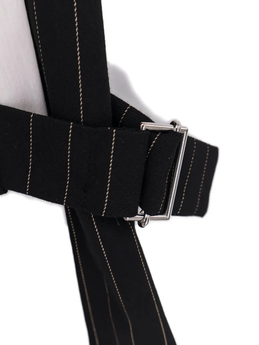 Ixos Pinstripe Buckle Shirt In Black