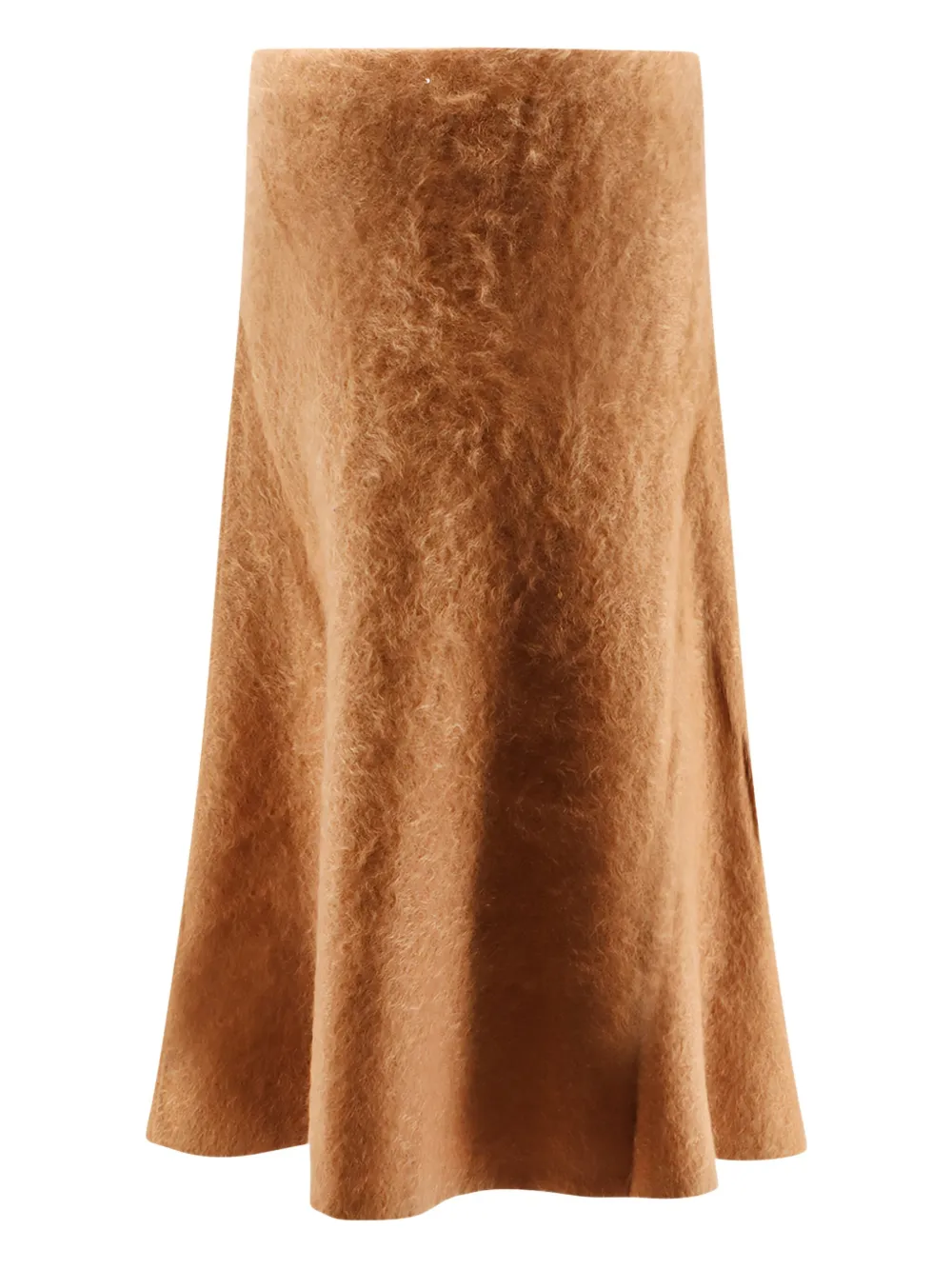 Nude elastic-waistband midi skirt - Bruin