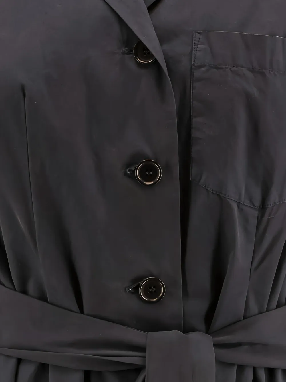 ASPESI Jurk met afneembare tailleband Bruin