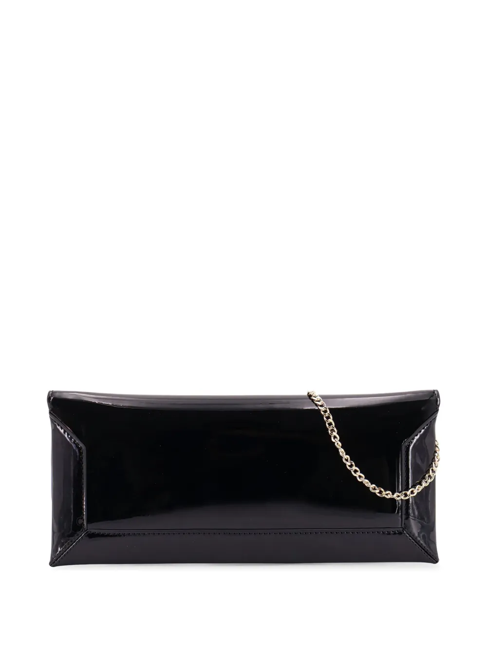 BOSS chain patent-leather clutch bag - Zwart
