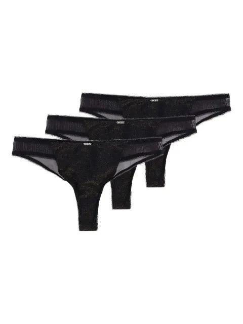 BOSS metal-lettering thong (pack of three)