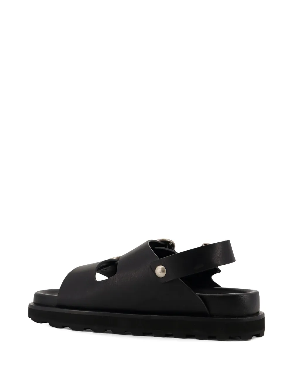 Jil Sander Buckle Strap Sandals In Black