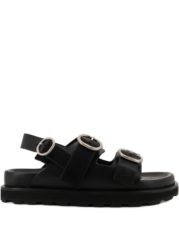 Jil Sander バックルストラップ サンダル | ブラック | FARFETCH JP