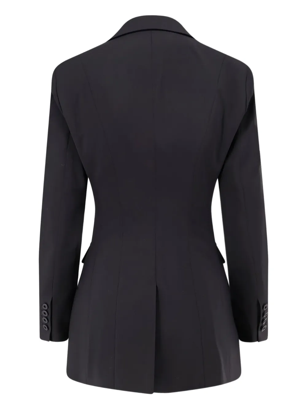 Pence Isabella Flap-pockets Single-button Blazer In Black