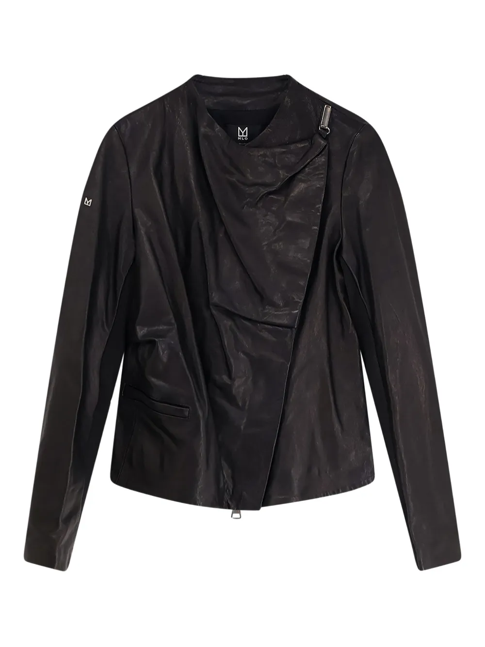 Ixos Asymmetrical Zip-fastening Leather Jacket In Black