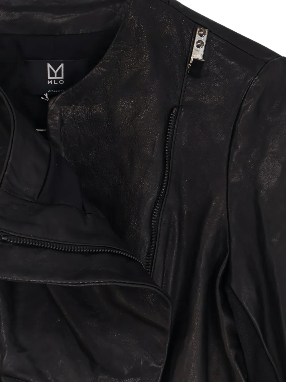 Ixos Asymmetrical Zip-fastening Leather Jacket In Black