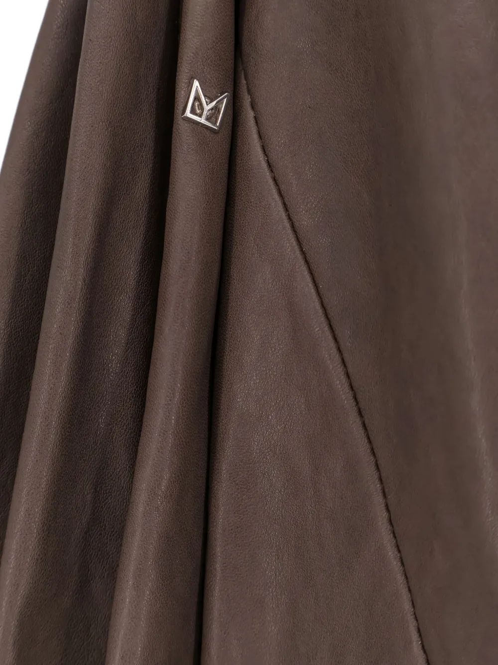 Ixos Asymmetrical Zip-fastening Leather Jacket In Brown