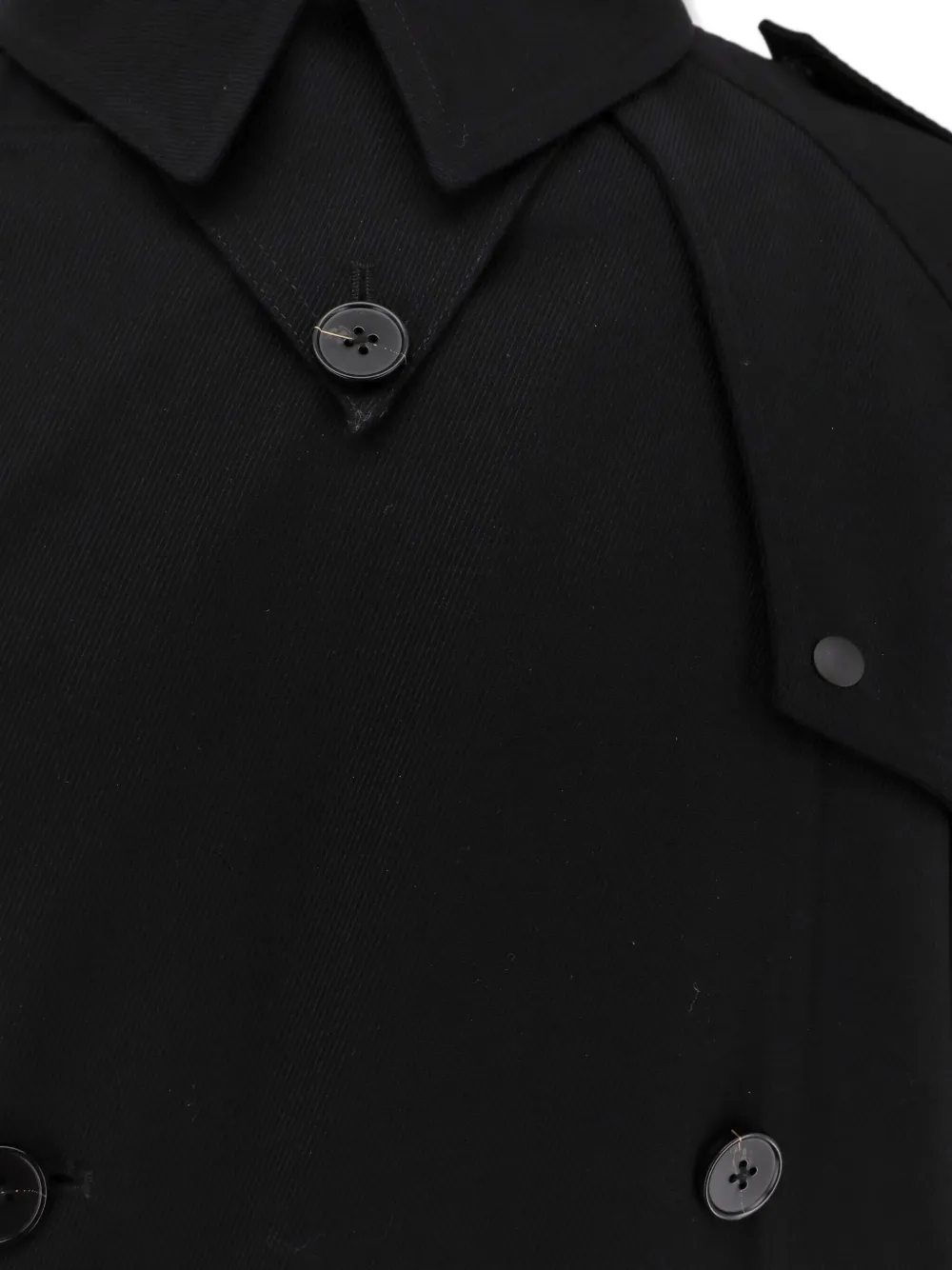 Paltò Luca Drill Superfine Wool 2 Layers Coat In Black