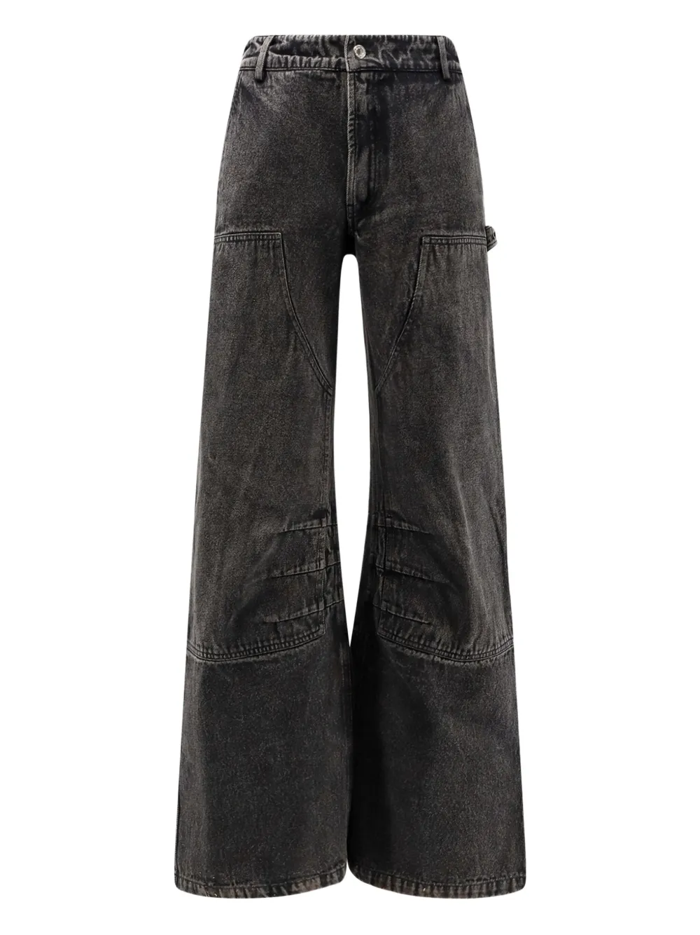 Ih Nom Uh Nit Carpenter Grey Denim Trousers In Gray