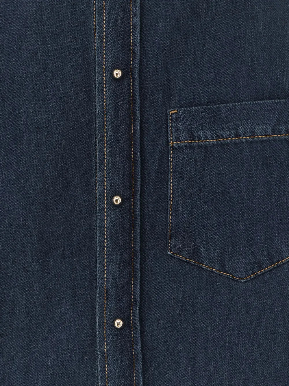 DARKPARK Anne denim blouse met knopen Blauw